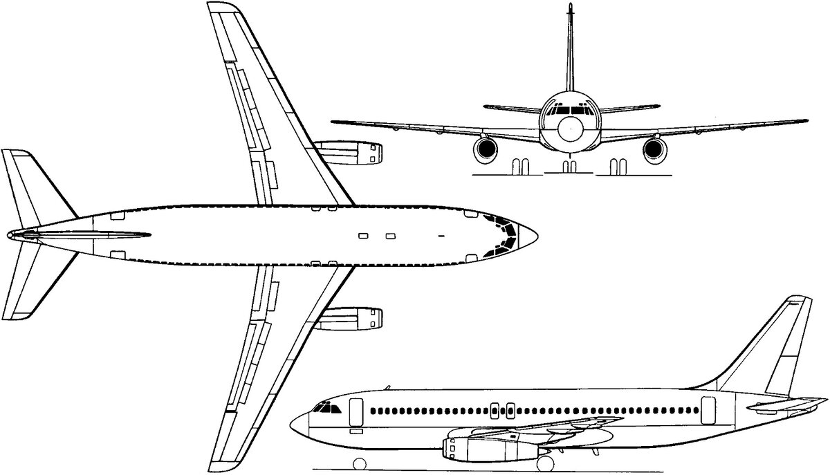 Боинг 737 800 чертеж