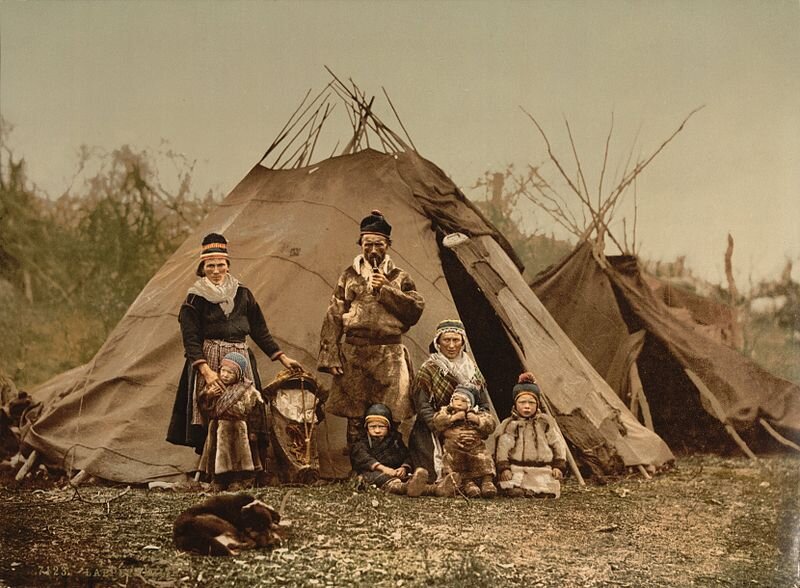 Саамская семья в Норвегии, 1900 г.