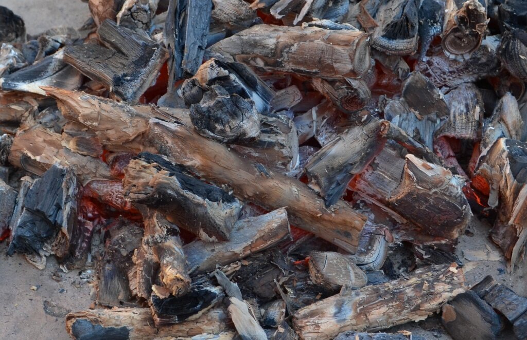 2. Угли я использую только эвкалиптовые, каждый день. Других у нас просто нет.

