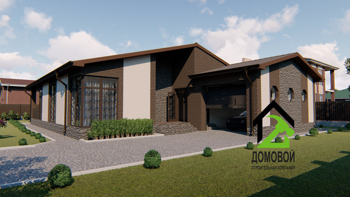 Вид на правый фасад здания. Источник изображения: Канал "Строительство домов и бизнес" (zen.yandex.ru/id/5d319d8392414d00ad85d968), Яндекс Дзен.  