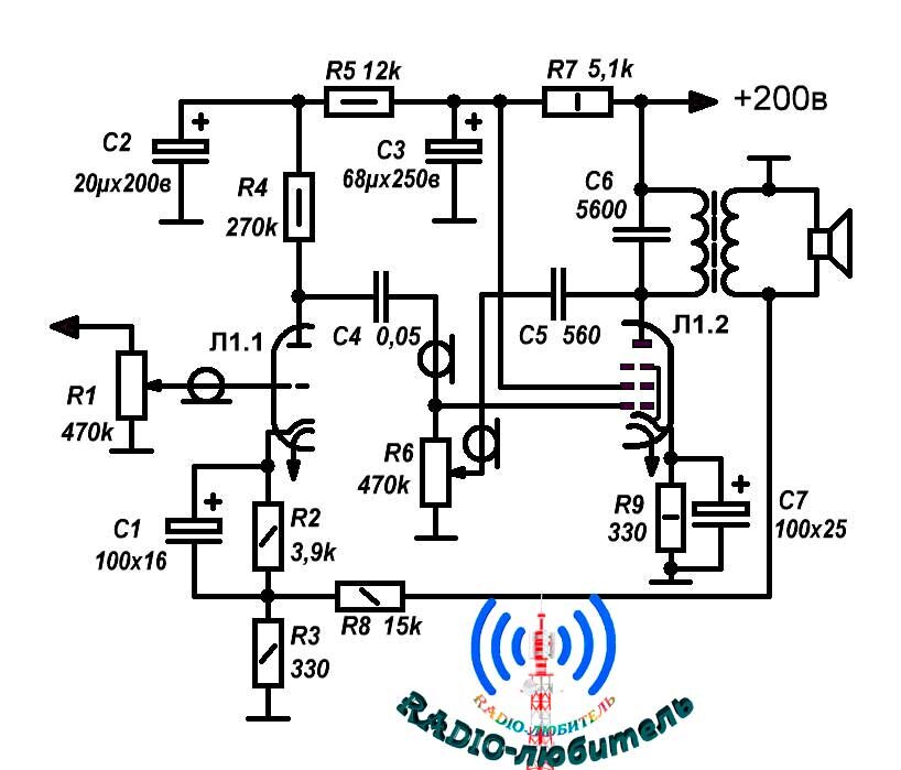 Лампово-транзисторный усилитель НЧ своими руками.