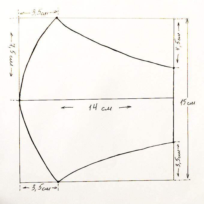 выкройка маски