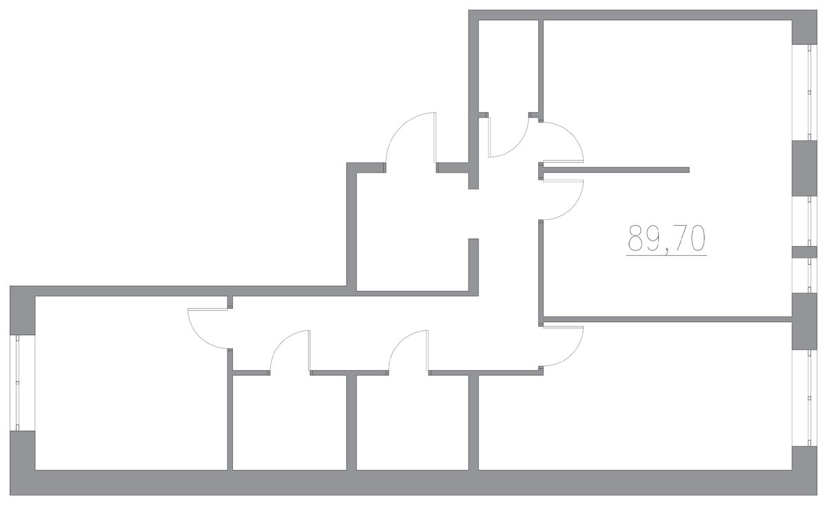 План "ДО" перепланировки 