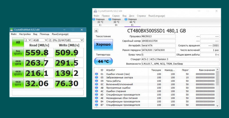 Замер скорости 2.5" SSD