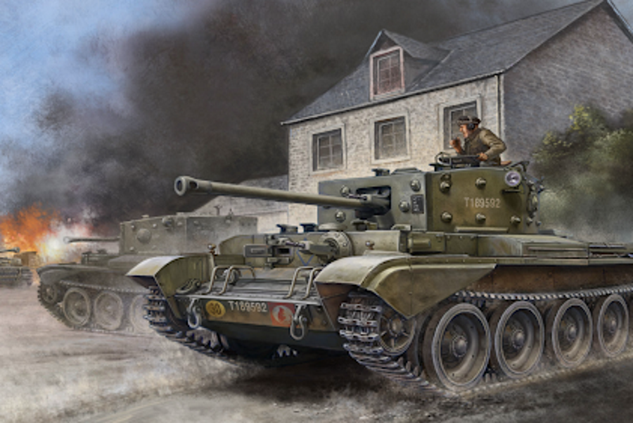 Английский крейсерский танк Tank, Cruiser, Mk. VIII Cromwell, ближайший родственник нашей «тридцатьчетвёрки»