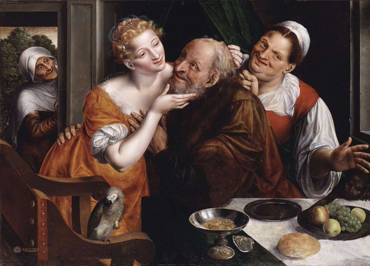 Ян Массейс "Неверная пара", 1566г, из открытых источников