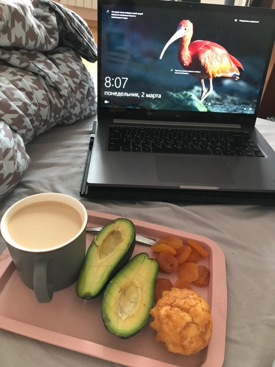 Xiaomi Mi Notebook Pro 15,6” в "кроватном" интерьере.