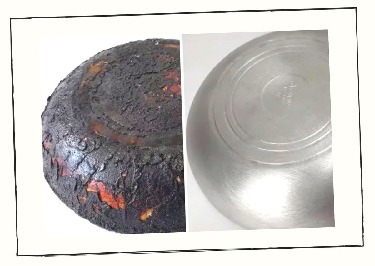 Лучше не запускать посуду до такого состояния!