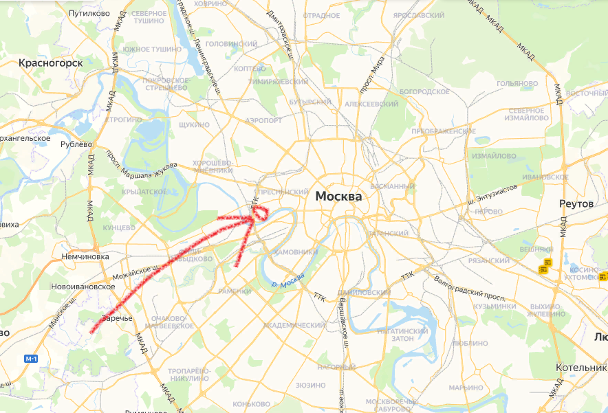 Карта московский 25