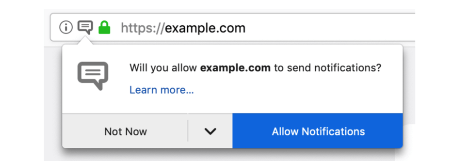 Send you notifications. Firefox notifications.