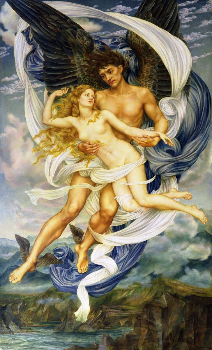 Evelyn De Morgan - Борей и Орейфия, 1896 (Boreas and Oreithyia, 1896)   