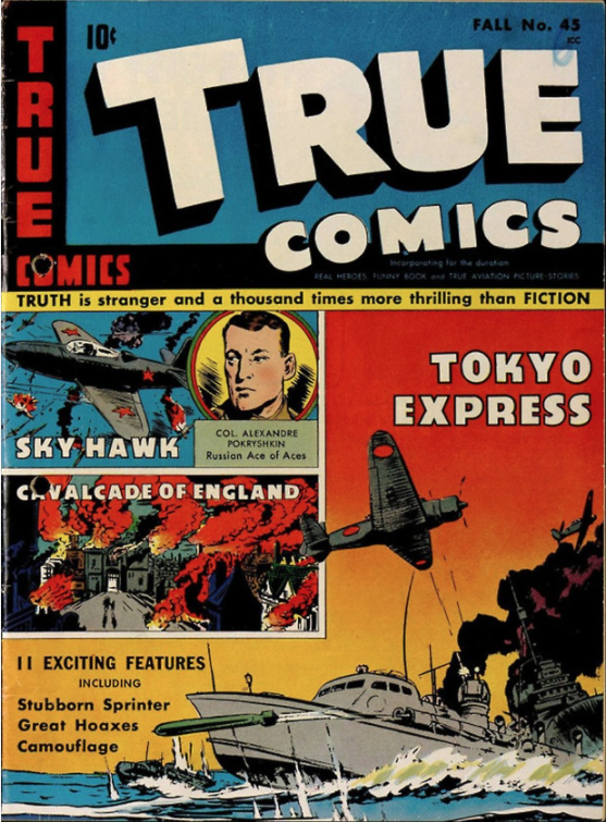 Комикс «Sky Hawk», True Comics Vol.5 №45, 1945 (англ.)