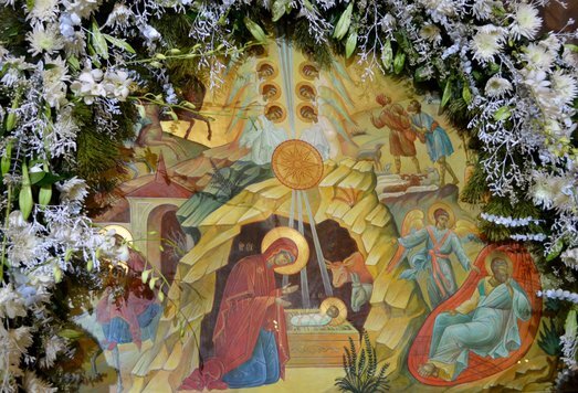 Рождественский вертеп в православном храме