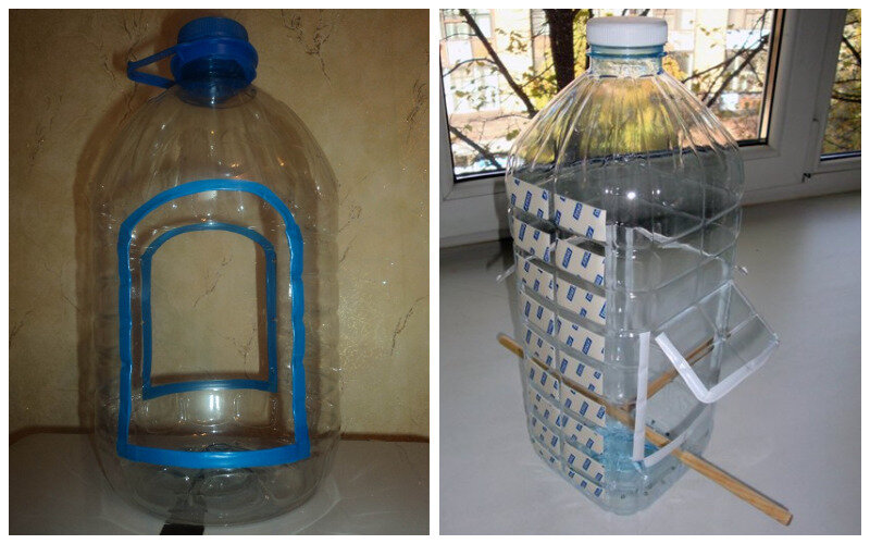 Как сделать кормушку для птиц из пластиковой бутылки?