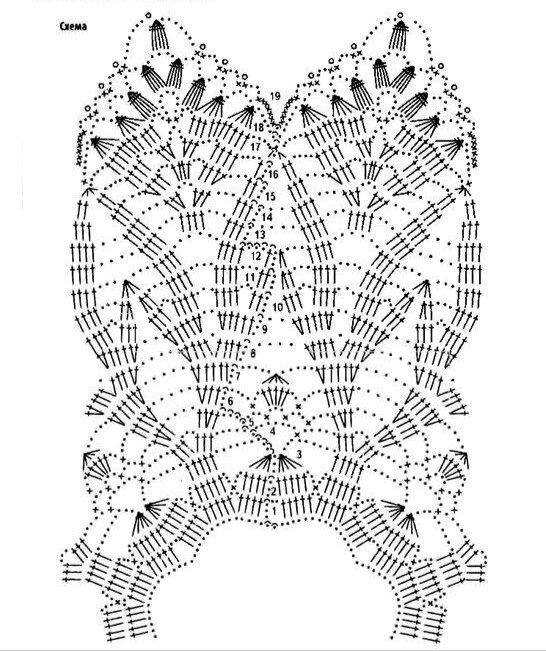 Ажурные воротнички крючком со схемами