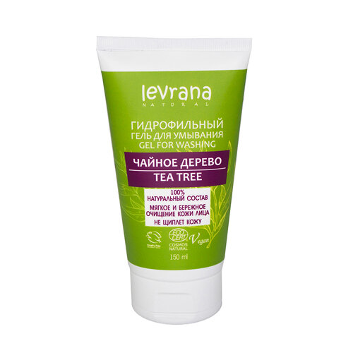 Гидрофильный гель для умывания ЧАЙНОЕ ДЕРЕВО 150ml Levrana