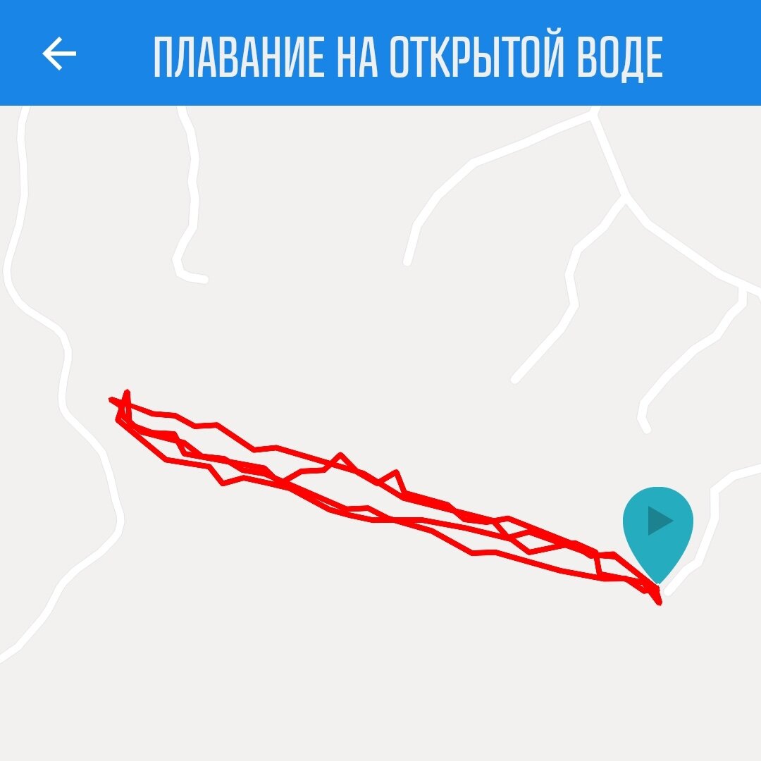 Вот так выглядела моя траектория. Особенно сильные зигзаги были на первом круге. На втором плыл гораздо ровнее.