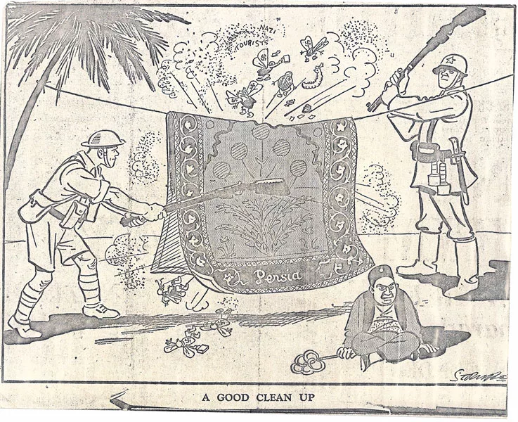 "Хорошая уборка". Британская листовка. Источник: http://mideastcartoonhistory.com/1941To52/1941to52B.html