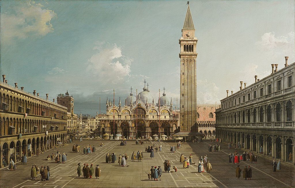 Площадь San Marco, работа Каналетто, 1730