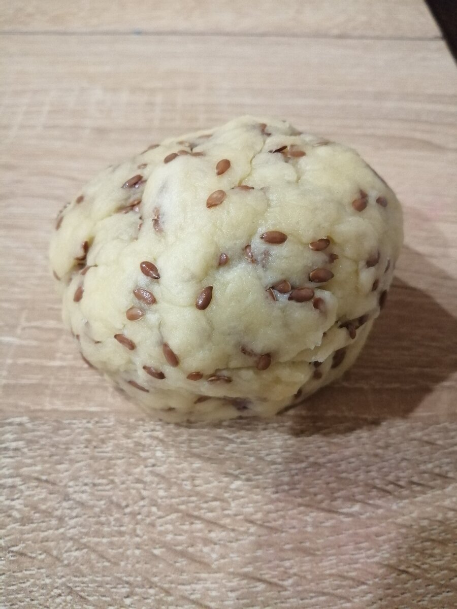 тесто с семенами льна