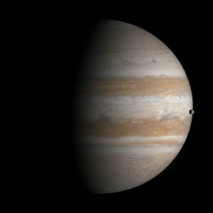 Юпитер и Ио глазами аппарата Cassini. Источник: NASA/JPL/Space Science Institute
