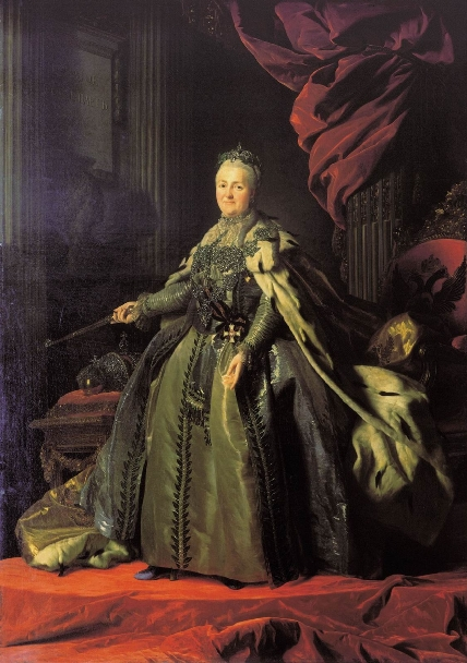 Екатерина II, Александр  Рослин, 1776. Из коллекции Национального музея, Стокгольм