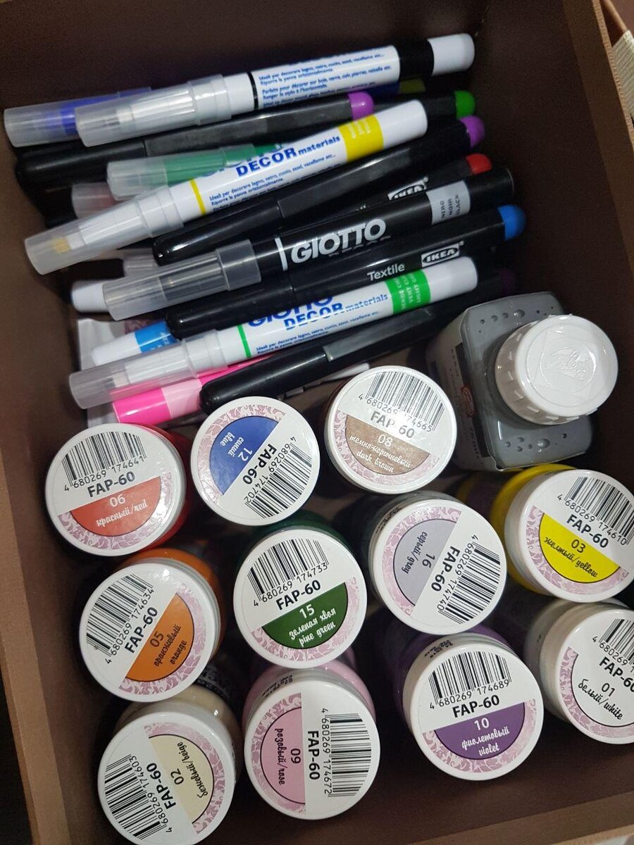 Материалы, которые я использовала при создании рисунка