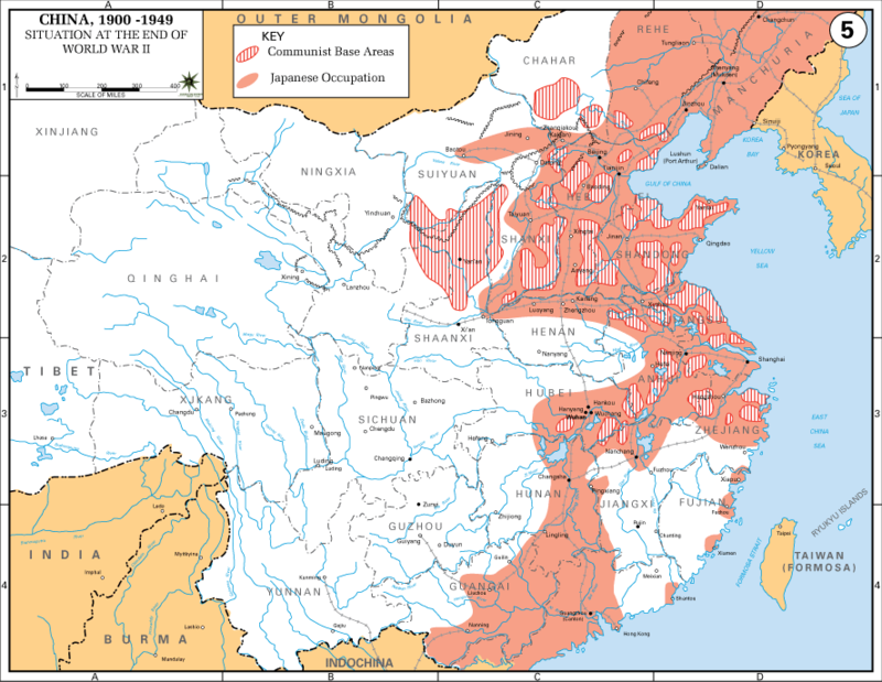 Карта японии 1945