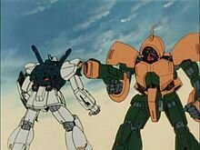 кадр из 50-серийного аниме «Mobile Suit Zeta Gundam», 1985