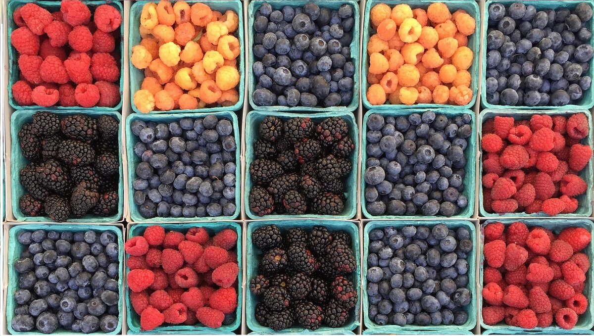 Ягоды в лотках