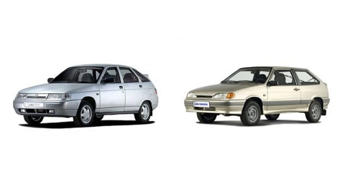 ВАЗ-2112 (слева) ВАЗ-2113 (справа)