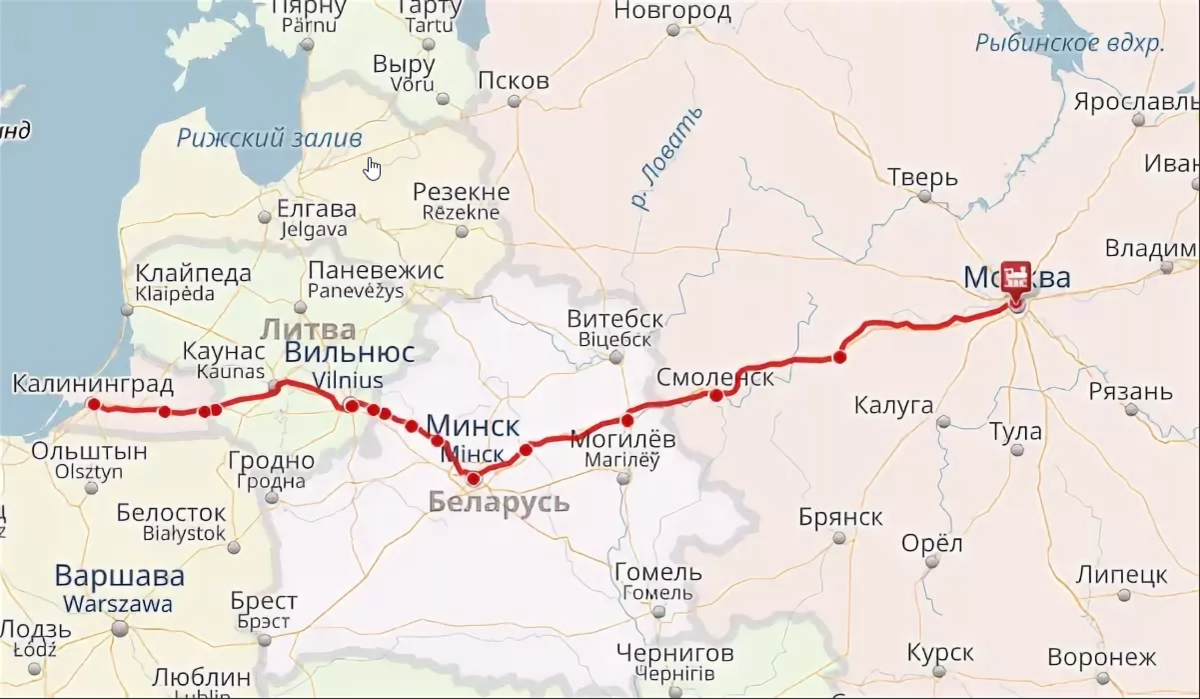 Карта маршрута поезда москва. Поезд Москва Калининград на карте. Путь поезда Москва Калининград на карте. Маршрут железной дороги Калининград Москва. Маршрут поезда Москва-Калининград на карте.