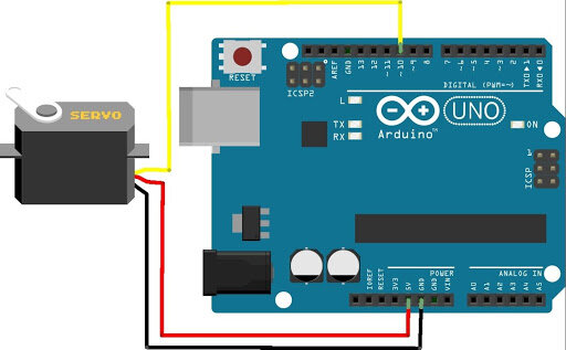 Схема подключения сервопривода к arduino