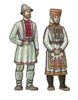 Марийцы в традиционной одежде
