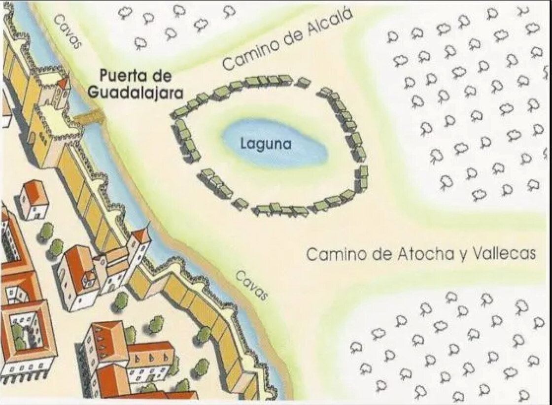 Озеро на месте нынешней площади. До XV в.