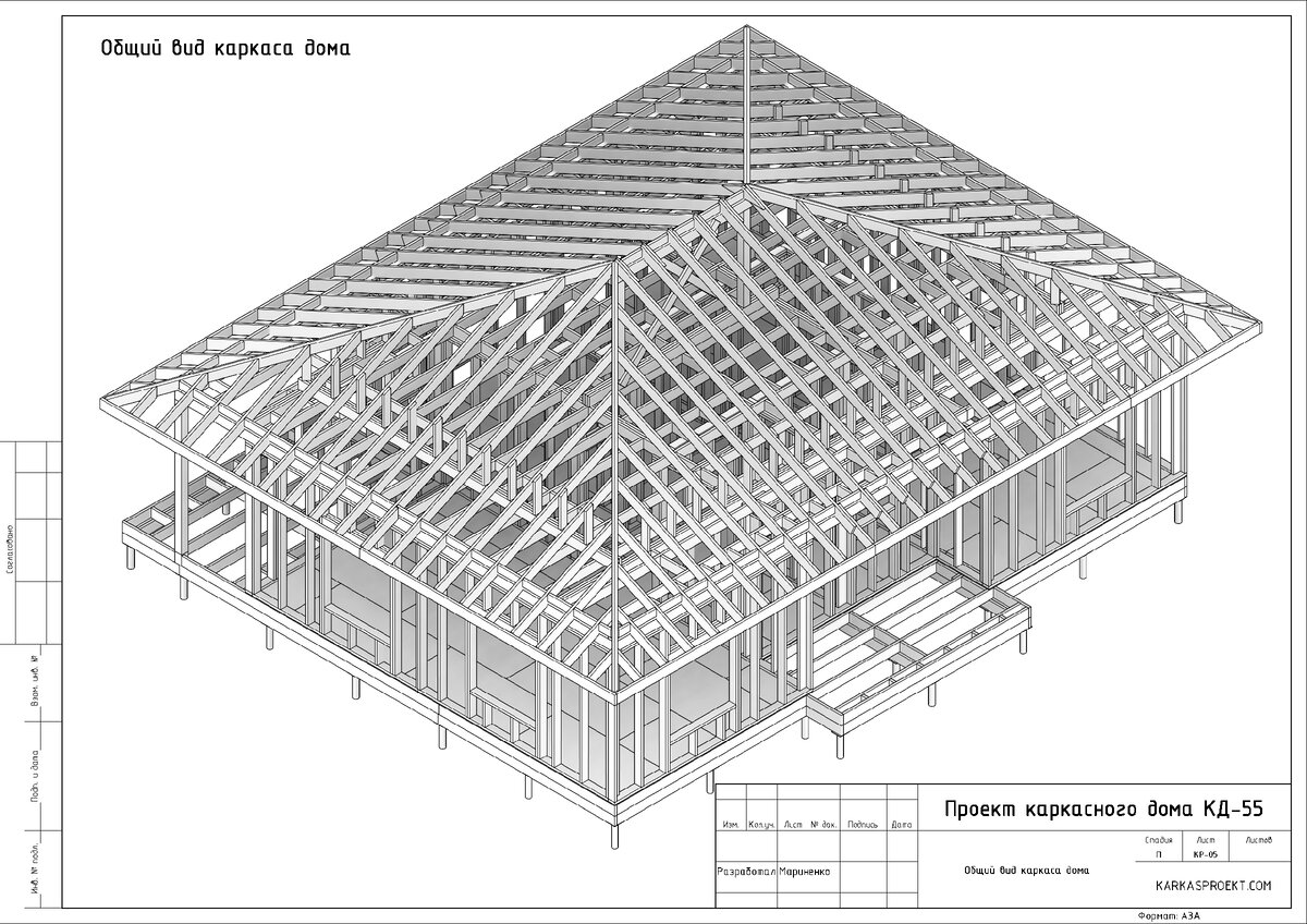 Проект для каркасного дома