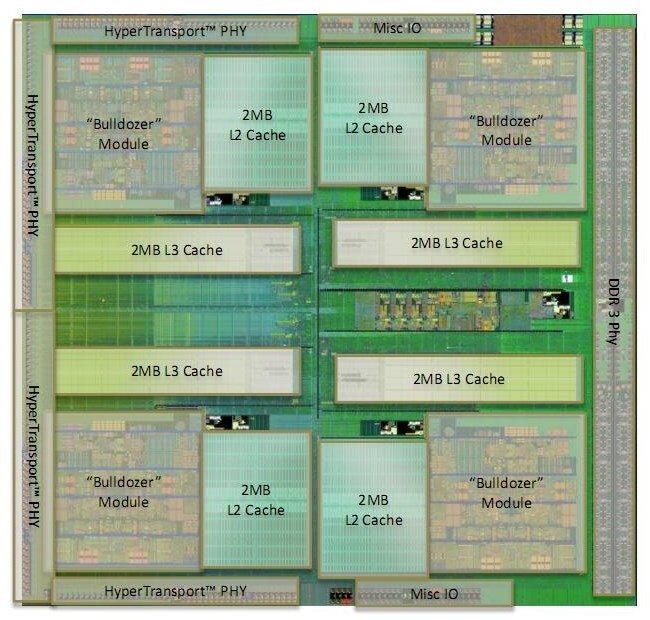 Так выглядит кристалл FX 81XX. Видите 8 ядер? И я не вижу, ибо их 4