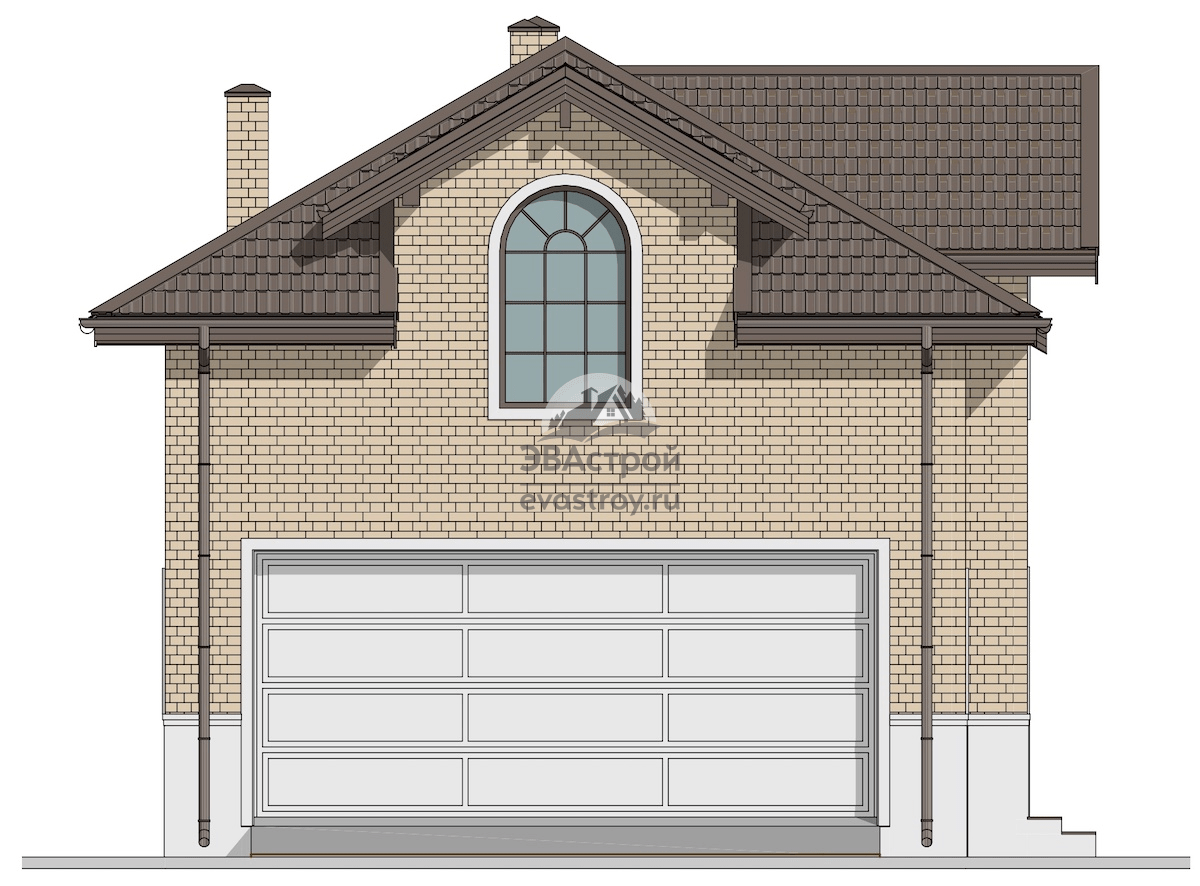 Проект гаража 152 м2 с мансардным этажом | ЭВАстрой | Дзен