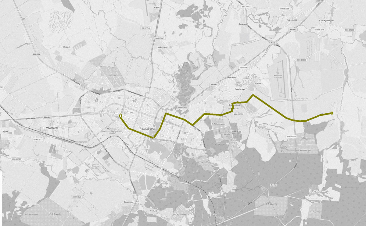 Автобусный маршрут №14. Разработка Поспехова И.А., 2020 г.