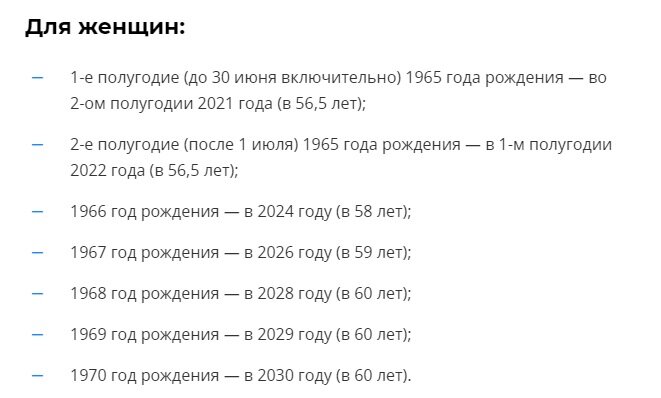 Понижение пенсионного возраста в 2024 году последние