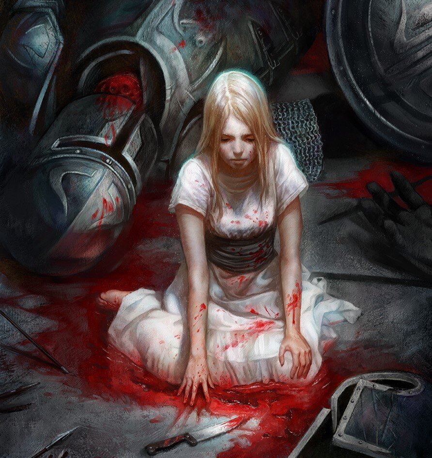 Арт по книге "Красная сестра" (Francesca Resta, www.artstation.com).