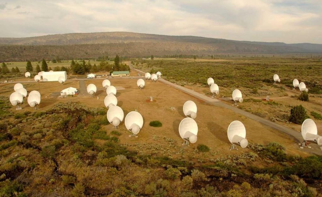 Аэрофотоснимок массива телескопов Аллена в Маунтин-Вью, Калифорния. 
Фото: Seti
