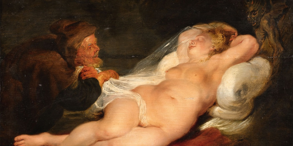 Питер Пауль Рубенс. Отшельник и спящая Анжелика. 1626–1628. Kunsthistorisches Museum