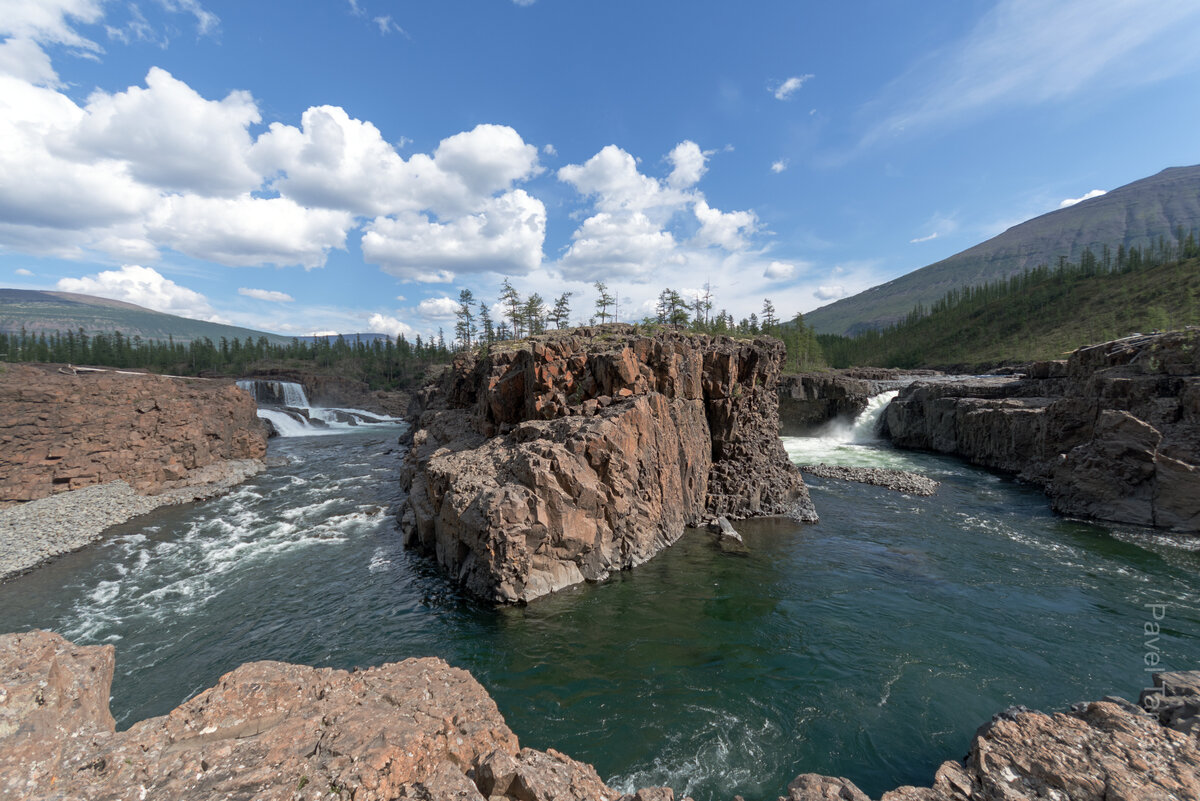 Путорана Курейский водопад