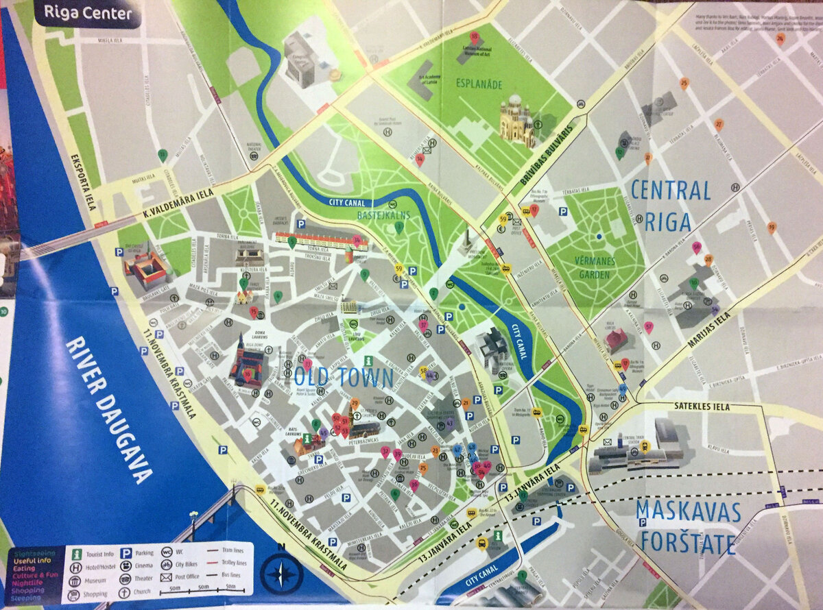 Карта Старого города Риги