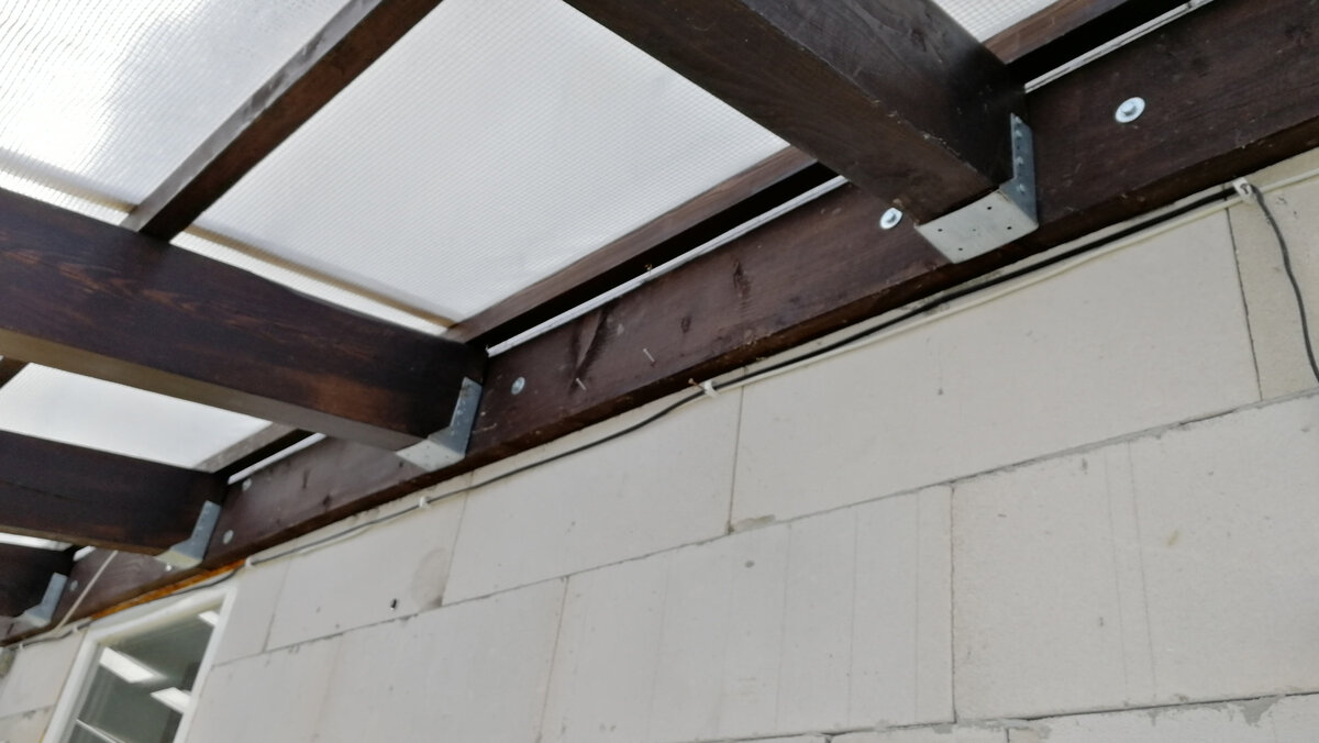 Прогон под крепление стропил навеса