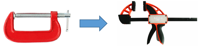 Сравнение обычной и быстрозажимной пружины