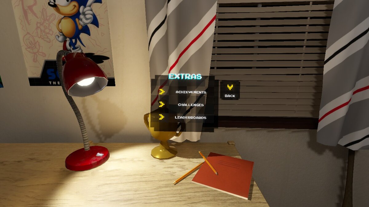 1. Достижения; 2. Испытания; 3. Доска рекордов;