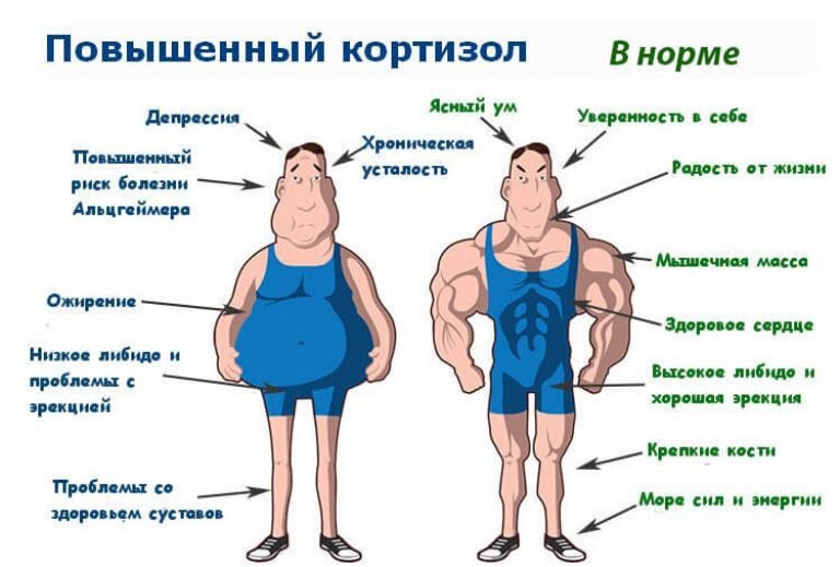 Повышенный кортизол симптомы