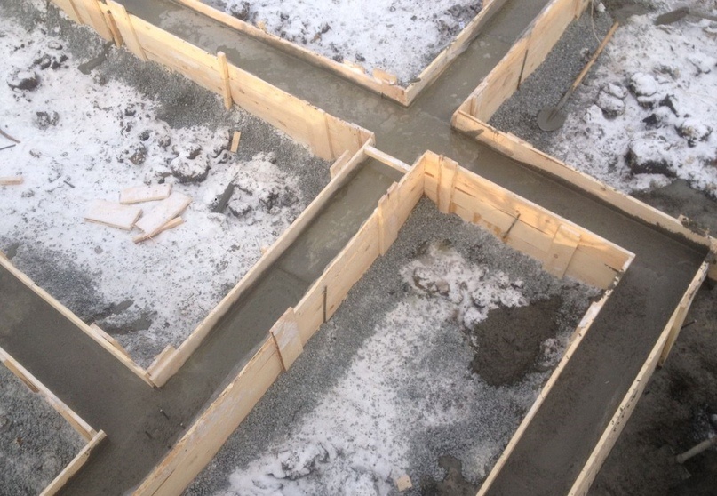Опалубка с бетоном